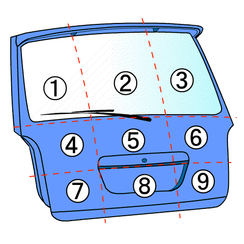 【個人宅発送不可】プリウス DAA-NHW20 バックドア Gツーリング 1C0 67005-47040_画像6