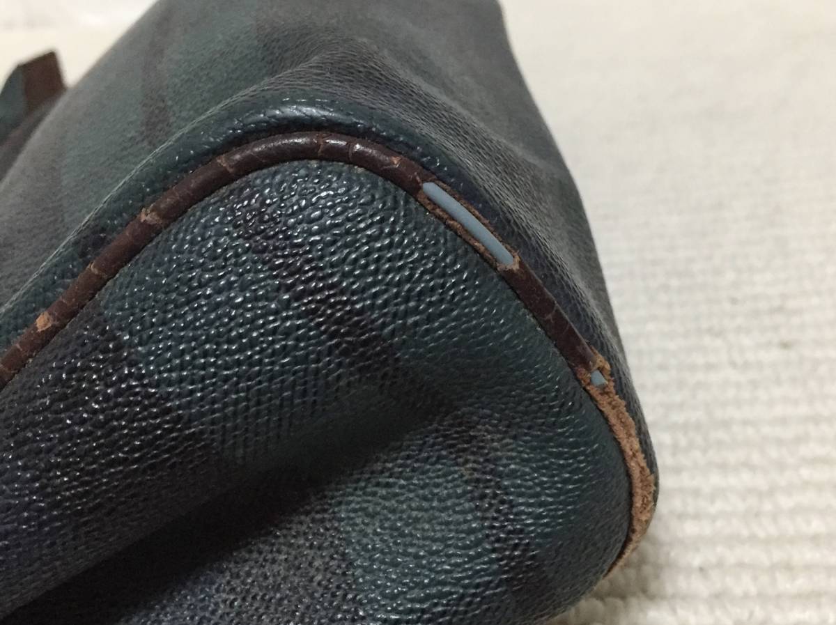 no8982 POLO RALPH LAUREN Polo Ralph Lauren leather PVC check pattern clutch bag pouch 