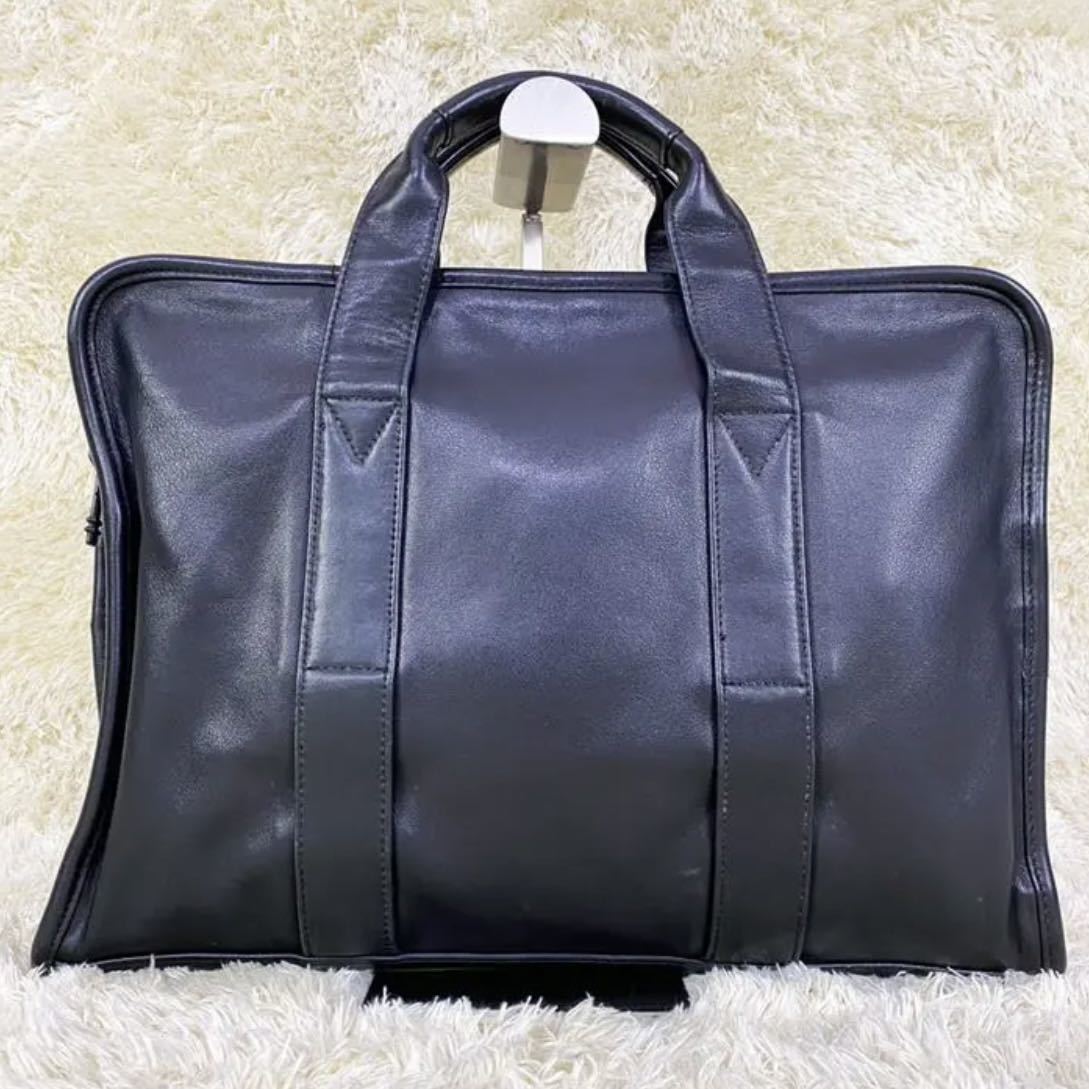 美品 TUMI トゥミ オールレザー ビジネスバッグ 鞄 カバン ブリーフケース 書類かばん A4サイズ収納可 ノートパソコン収納 907D3 定価8万