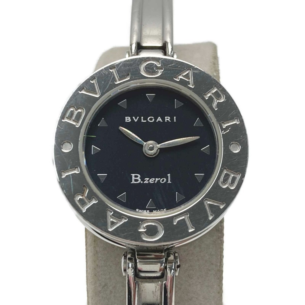 ☆☆ BVLGARI ブルガリ B-ZERO1 バングルウォッチ BZ22S ブラック クォーツ レディース 腕時計 箱・取説有 やや傷や汚れあり