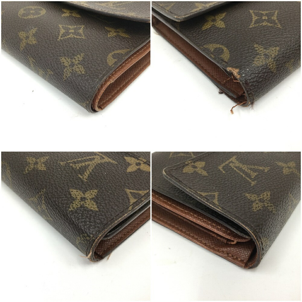 〇〇 LOUIS VUITTON ルイヴィトン ルイ・ヴィトン 長財布 モノグラム ポルトトレゾール・エテュイパピエ M61202 ブラウン 傷や汚れあり_画像3