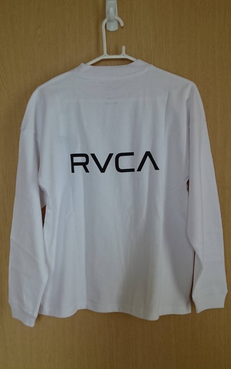 RVCA Roo ka длинный рукав футболка с длинным рукавом long T-back принт US размер S Япония размер L не использовался стандартный товар бесплатная доставка LUKA белый белый 