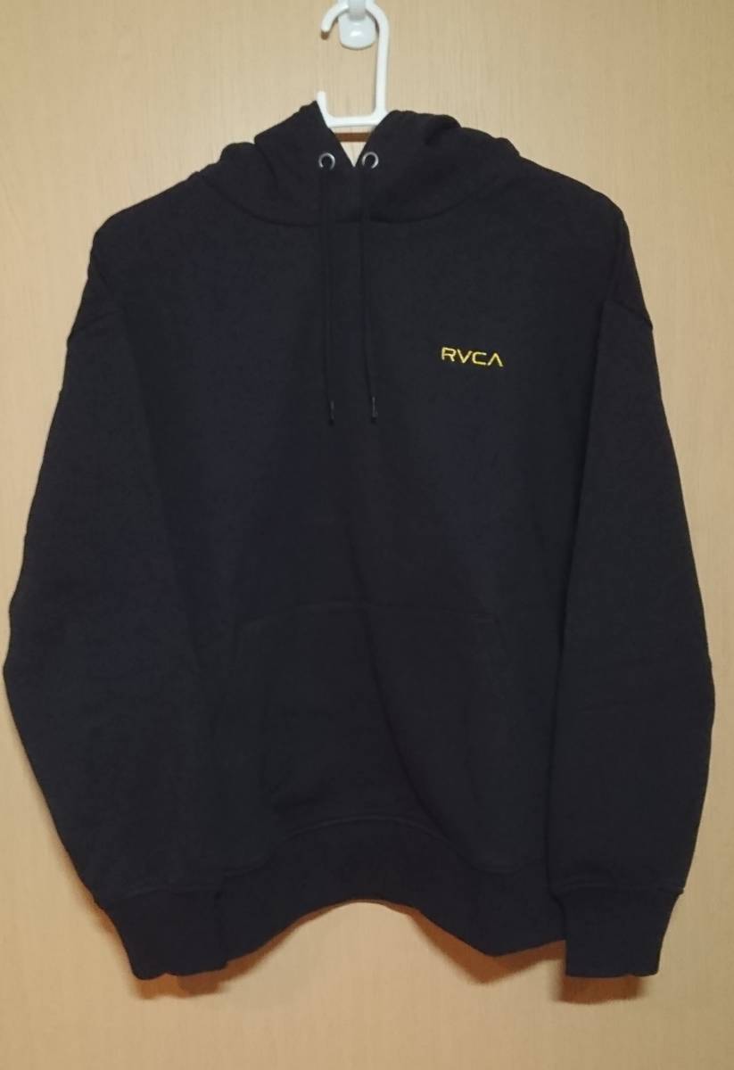 RVCA　ルーカ　HOODIE　パーカー　レディース　USサイズS　日本サイズL　新品未使用　国内正規品　送料無料　ルカ　黒　ブラック_画像1