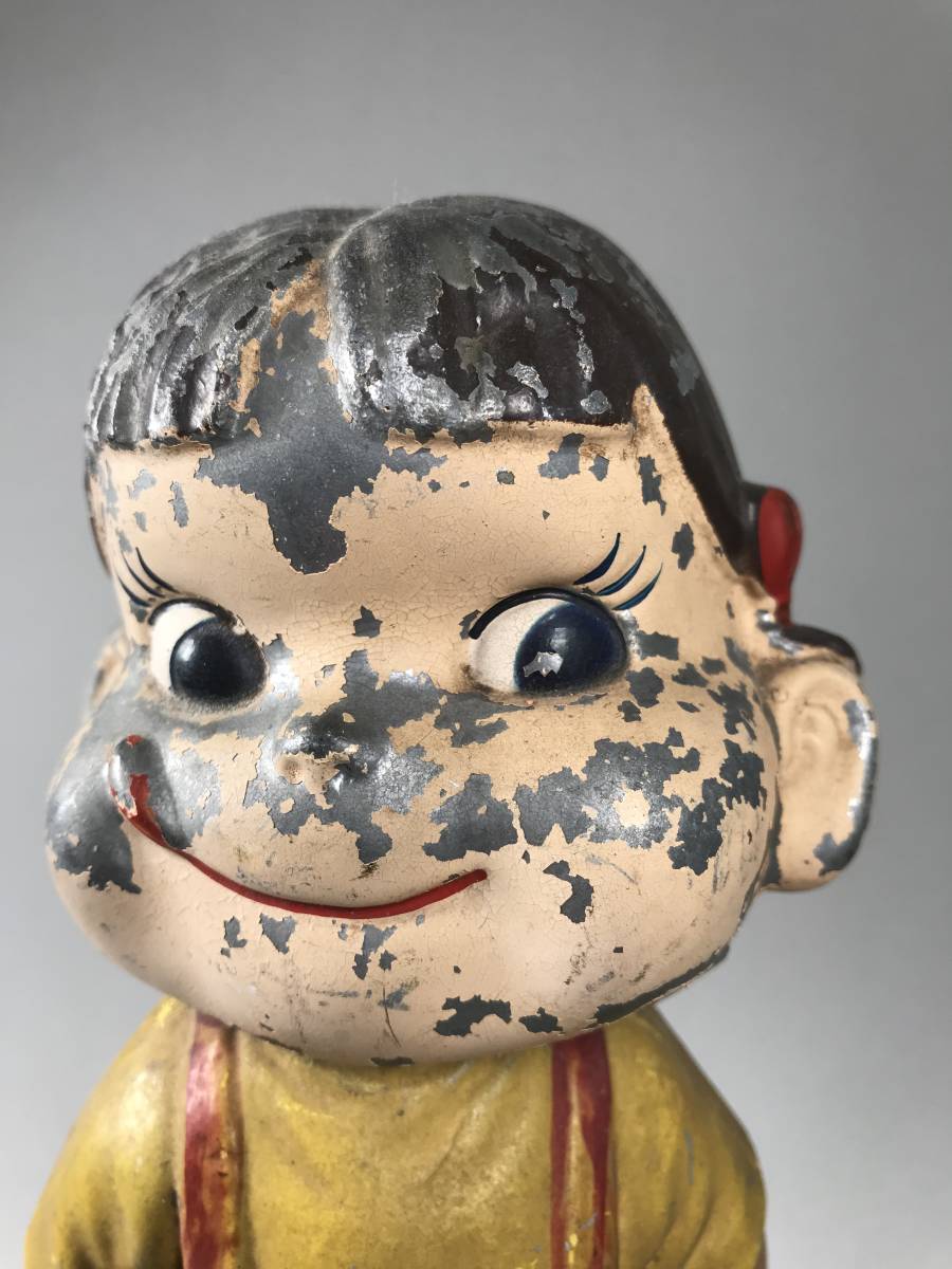 不二家 ペコちゃん人形 頭が鉄製(鉛) ヴィンテージ レア の 不二家 ペコちゃん人形 頭が鉄製(鉛) ヴィンテージ レア の