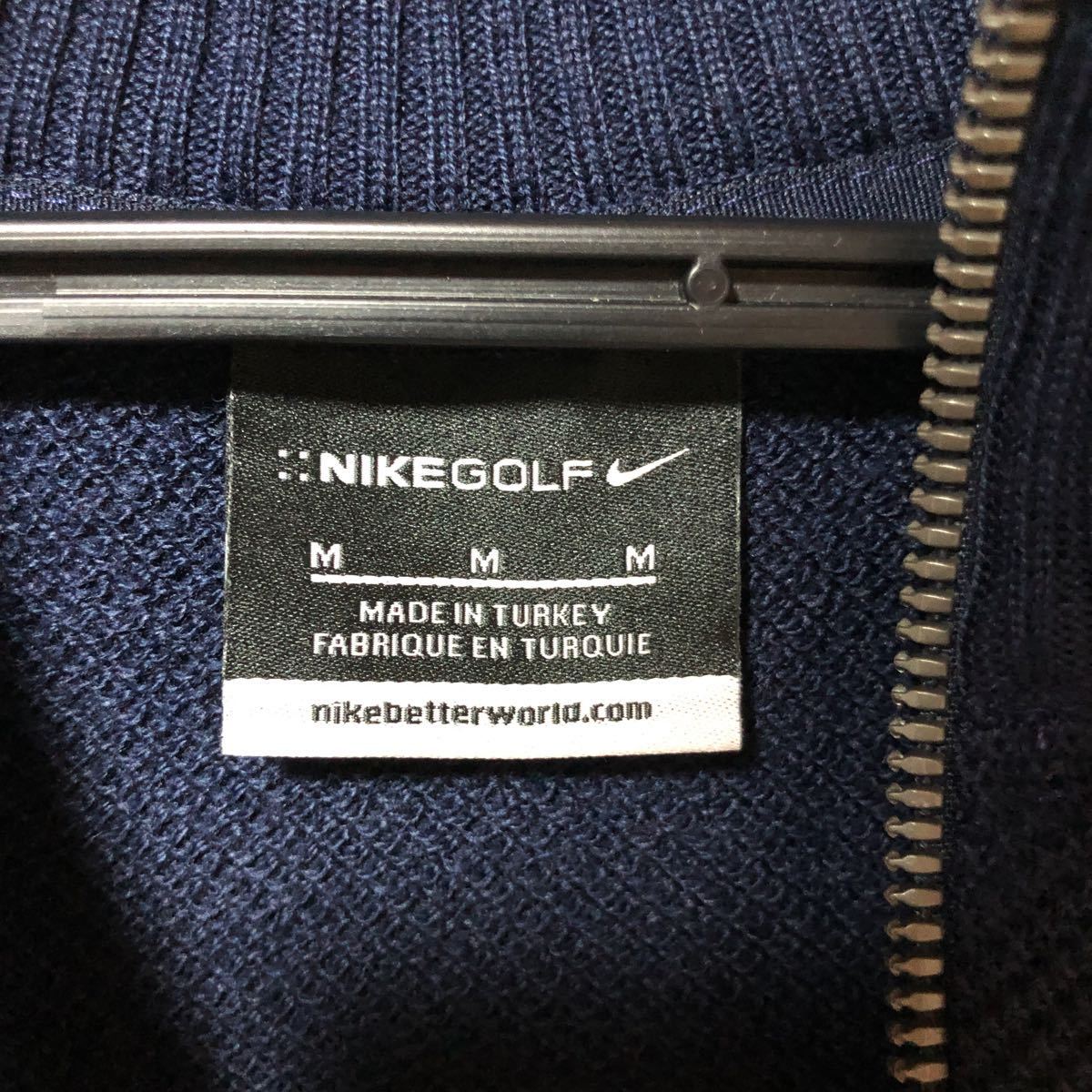 [NIKE GOLF] Nike Golf половина Zip свитер темно-синий × черный хорошая вещь модный!