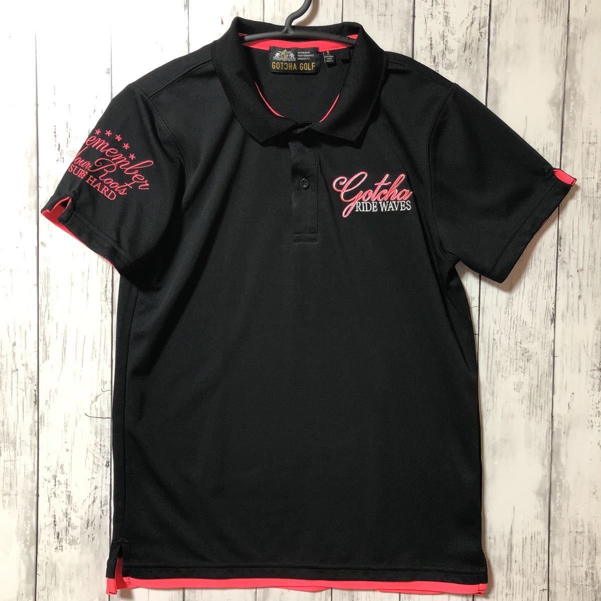 GOTCHA GOLF】ガッチャゴルフ 半袖 ポロシャツ メンズ S GOTCHA GOLF】ガッチャゴルフ 半袖 ポロシャツ メンズ S
