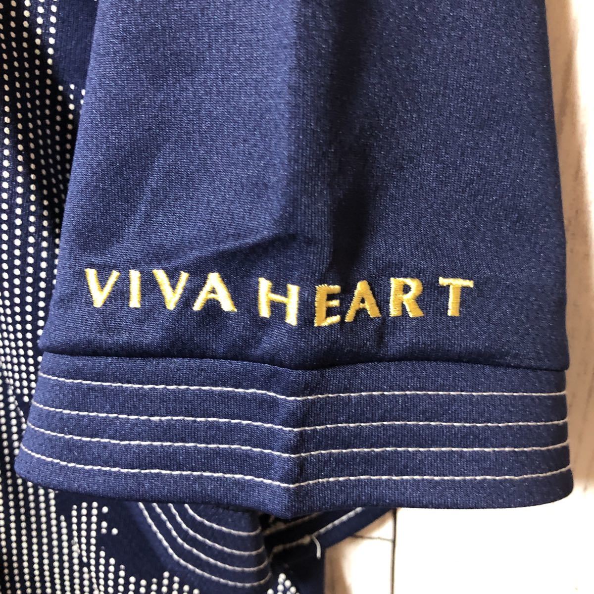 【VIVA HEART】ビバハート ゴルフ 半袖ポロシャツ メンズ 48 ネイビー系 送料無料！_画像4
