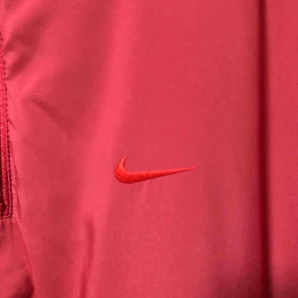 [NIKE GOLF] Nike Golf короткий рукав средний хлопчатник половина Zip жакет мужской M красный 