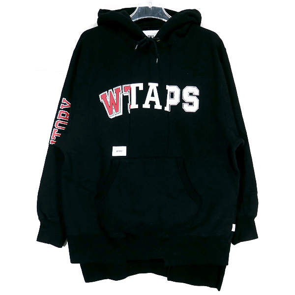 WTAPS ダブルタップス 18AW RIPPER 02/SWEATSHIRT.COPO リッパー02 スウェットシャツ ブラック トップス フーディー パーカー YX_画像1