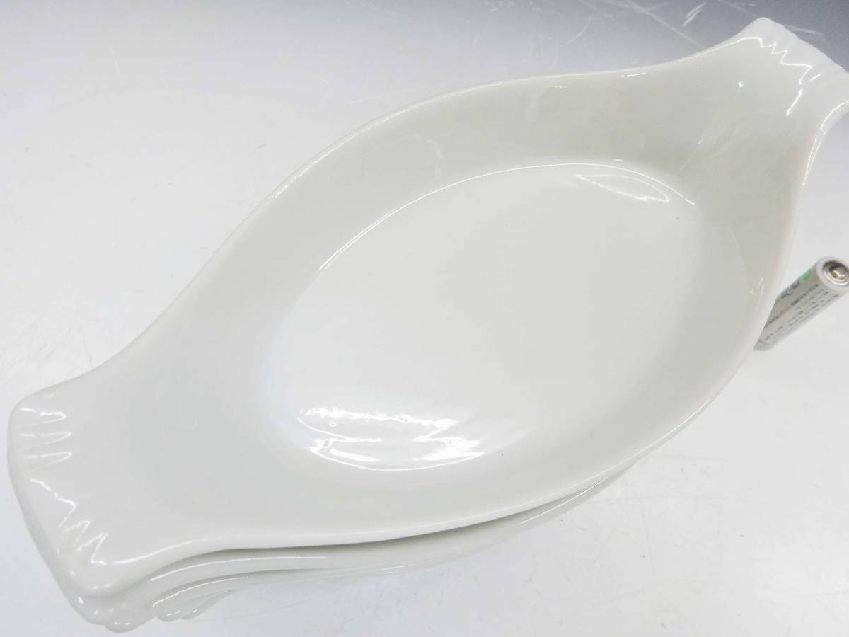 ●グラタン皿 白 ホワイト 5枚セット 調理器具 洋食器 オーブン料理 キッチン雑貨 昭和レトロ シンプル オーバルディッシュ プレート の画像4