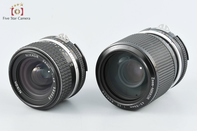 【中古】Nikon ニコン Ai-S NIKKOR 28mm f/2.8 + Ai Zoom NIKKOR 43-86mm f/3.5_画像4