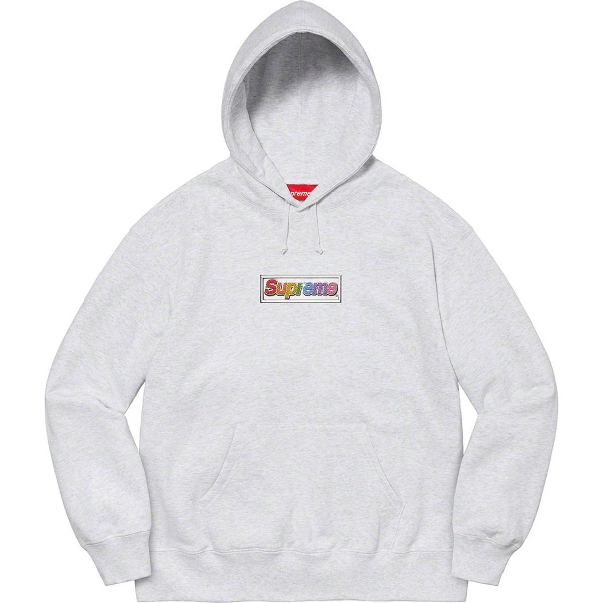 新品未使用】22SS Supreme Bling Box Logo Hooded Sweatshirt Ash Grey