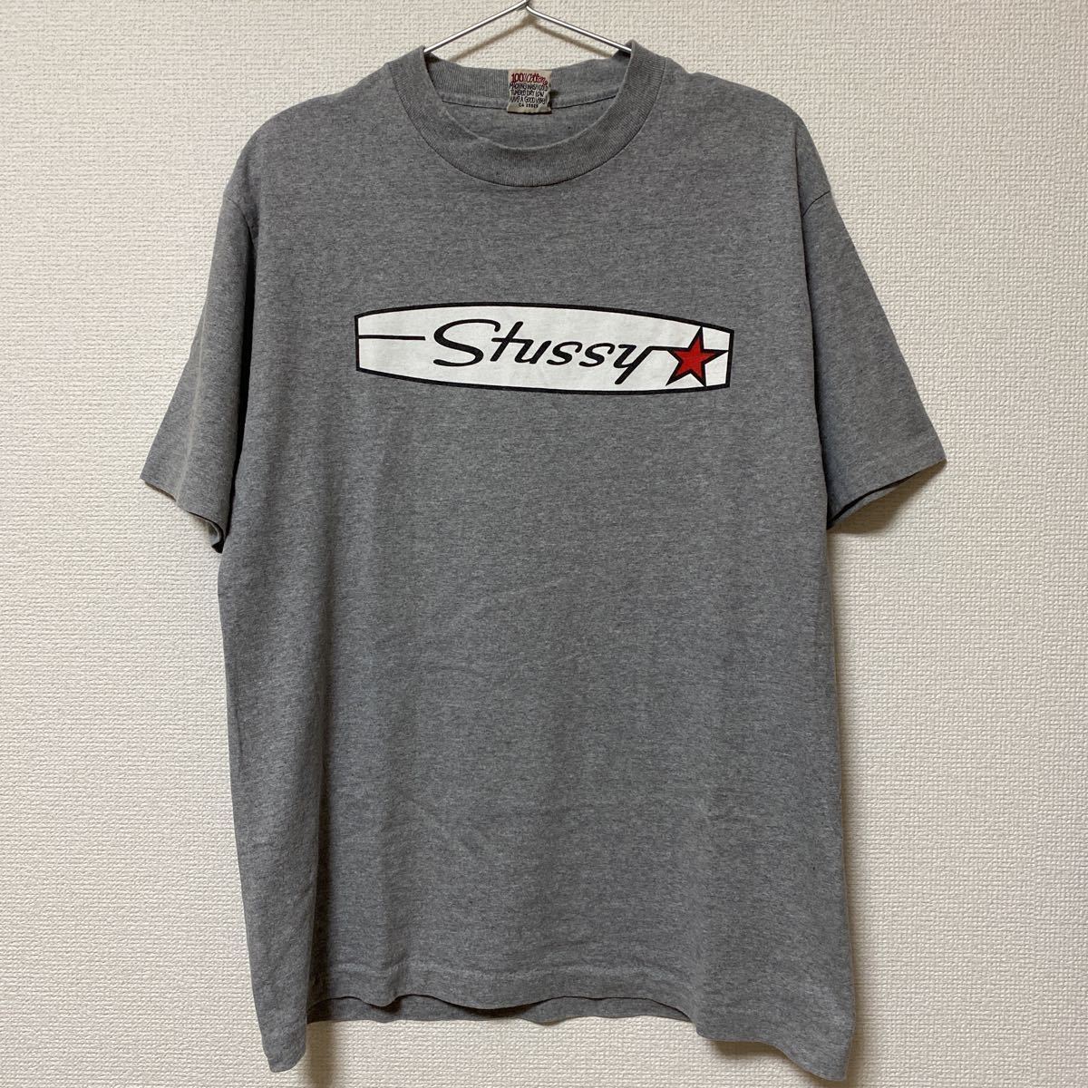 90s 白タグ” old stussy ラスタカラー プリント ロンT L-