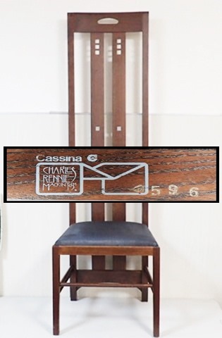Cassina カッシーナ イングラム チェア / Charles Rennie Mackintosh マッキントッシュ ハイバック 名作 / H150.5×W47×D45cm