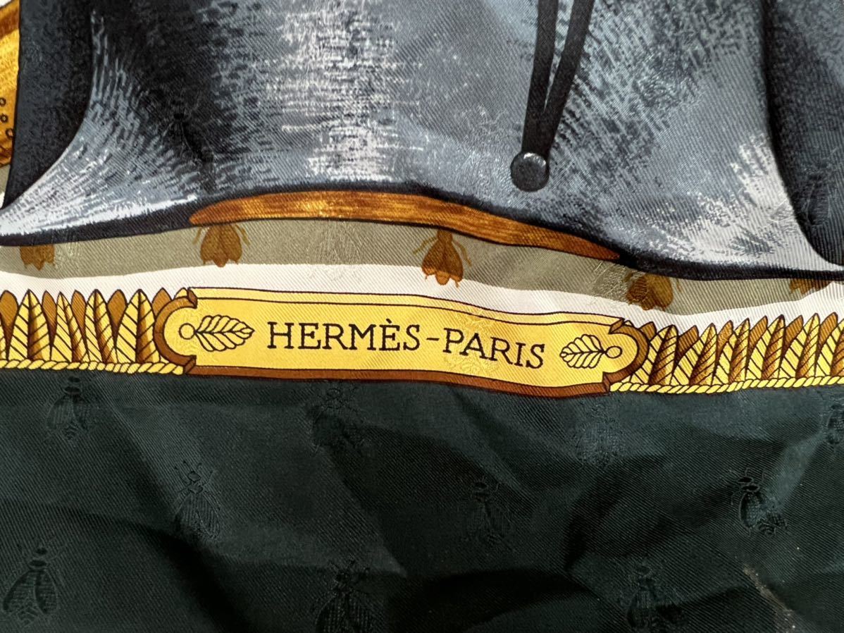 ◇◇HERMES エルメス スカーフ 大判 カレ90 NAPOLEON ナポレオン 馬 蜂