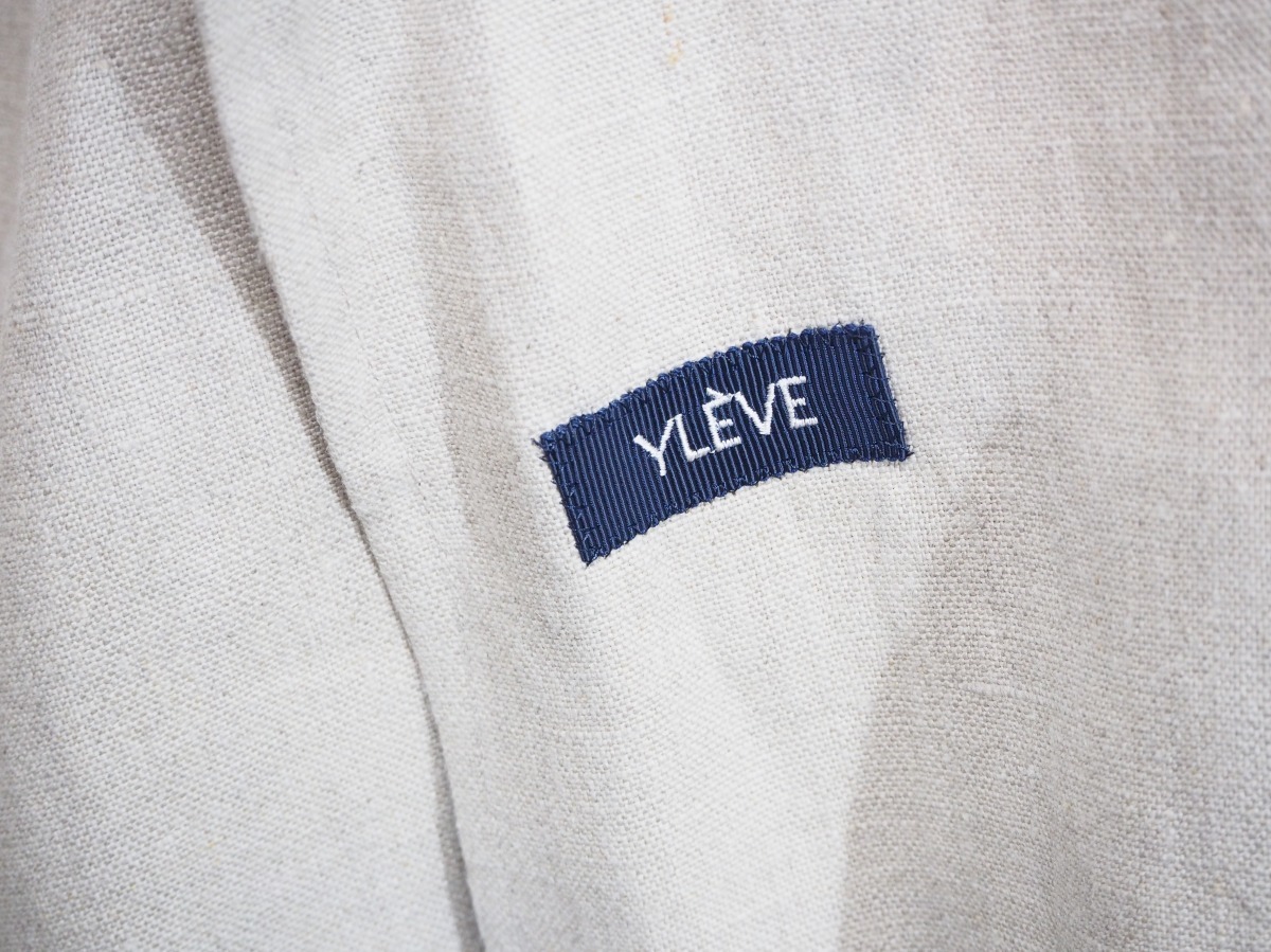 美品19SS YLEVE イレーブ LINEN CANVAS JACKET リネン キャンバス ジャケット ダブルブレスト 生成り 168-8120085 サイズ2 720Mの画像8