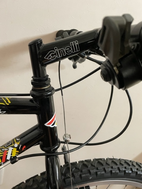 イタリア 未走行車 ビンテージ Cinelli MIMETIKA クロモリ 鉄 MTB チネリ オールド マウンテンバイク SHIMANO ＭＴＢ 90年代 italy italia_Cinelliロゴ入りステム