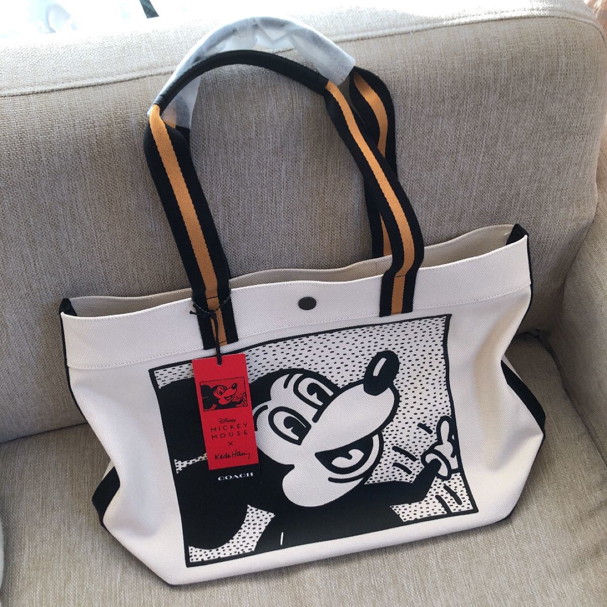 新品☆coach コーチ　キースヘリング　ミッキーコラボ　トートバッグ