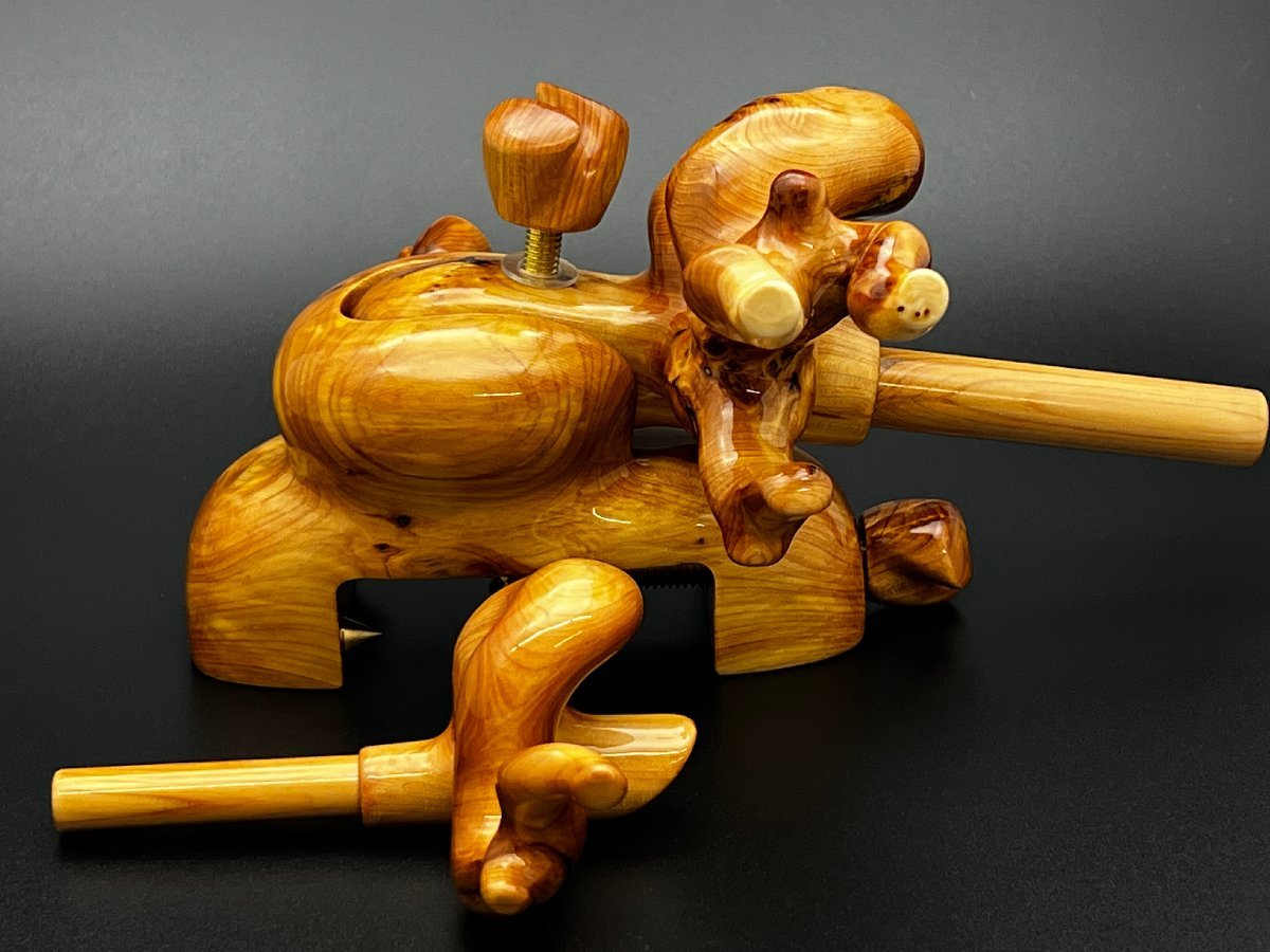 特別企画】へら用品 逍遥工房 工房モデル ヒバ 中型大砲万力 新品