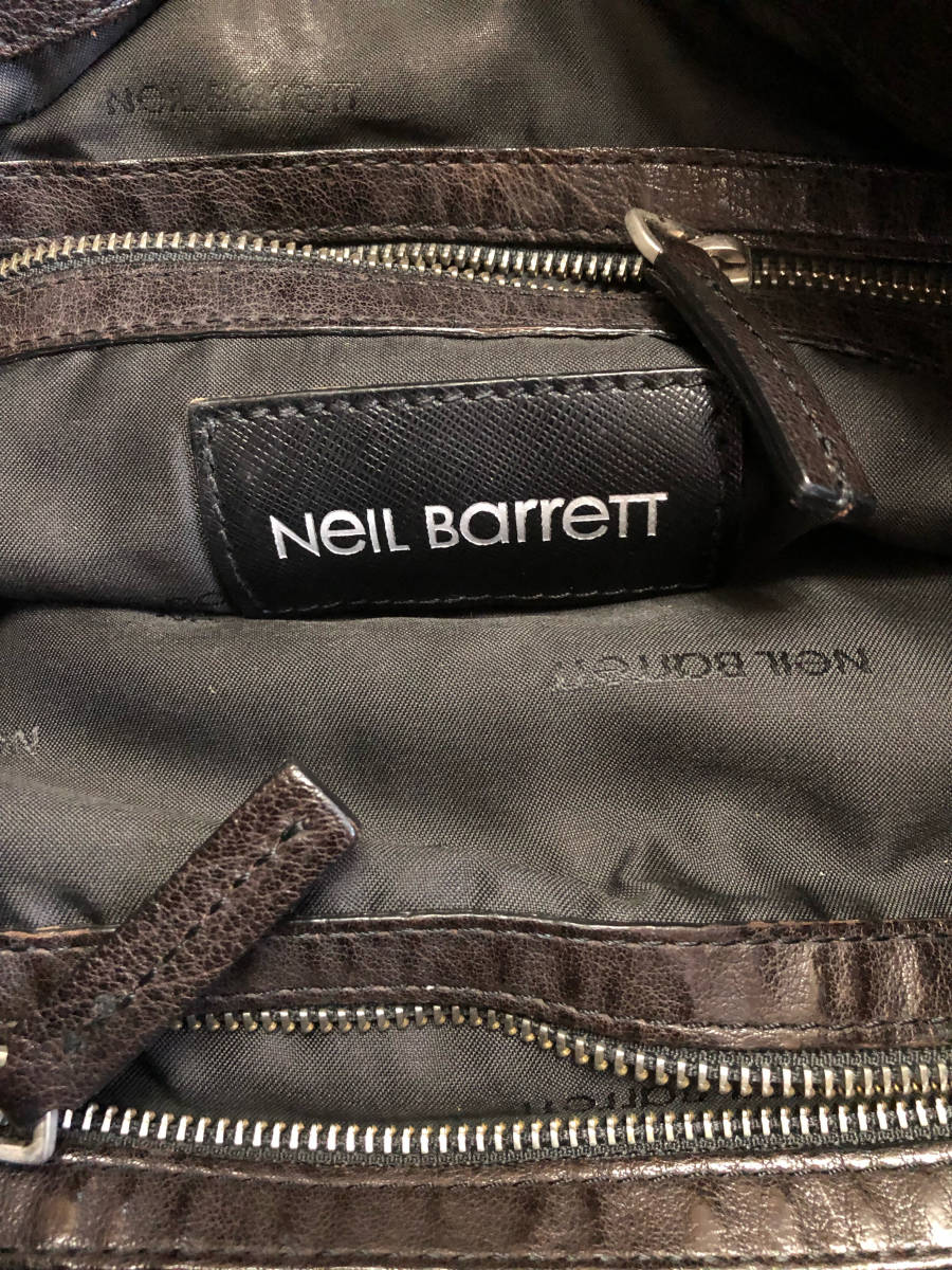 Neil Barrett ニールバレット バッファロー レザー トート ショルダー メッセンジャー ビジネス バッグ 手提げ 肩掛け 斜め掛け たすき掛け_画像7