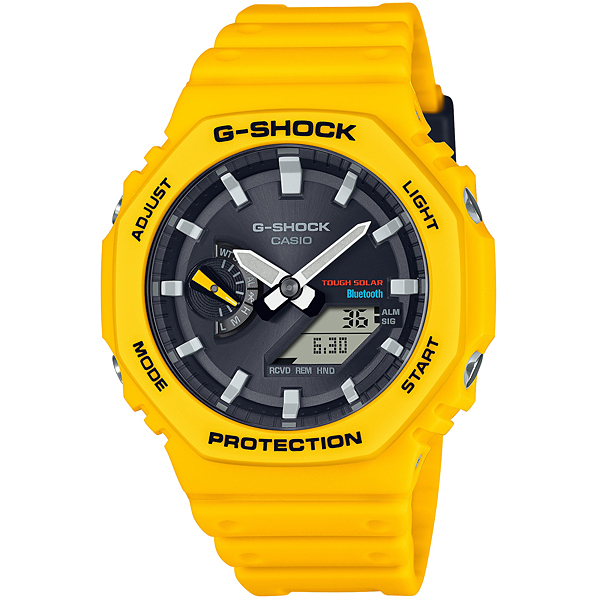 セール! 新品 カシオ正規保証付き★G-SHOCK GA-B2100C-9AJF 薄型 ソーラー Bluetooth メンズ腕時計 カシオーク 黄色 イエロー メンズ腕時計_画像1