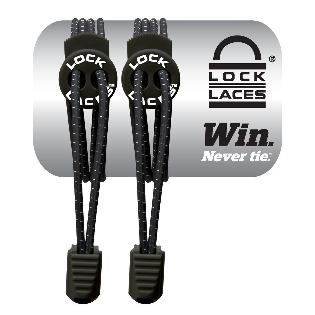 Lock Laces ロックレース 弾性靴ひも 高速ひも固定システム （ブラック）