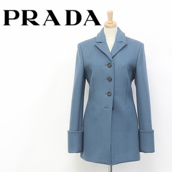 通販激安】 チェスター ウール メルトン カシミヤ混 プラダ ◇PRADA