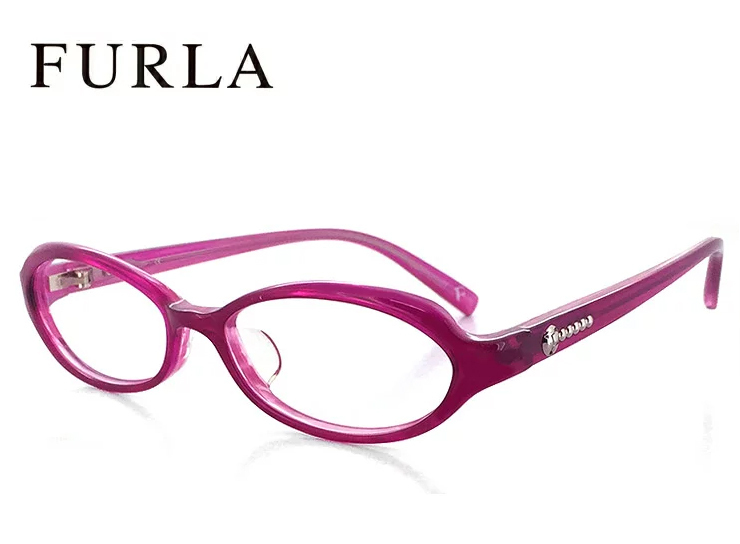 新品 フルラ メガネ FURLA 眼鏡 vu4695j-90s レディース 女性用 ジャパンフィット モデル オーバル型 パープル