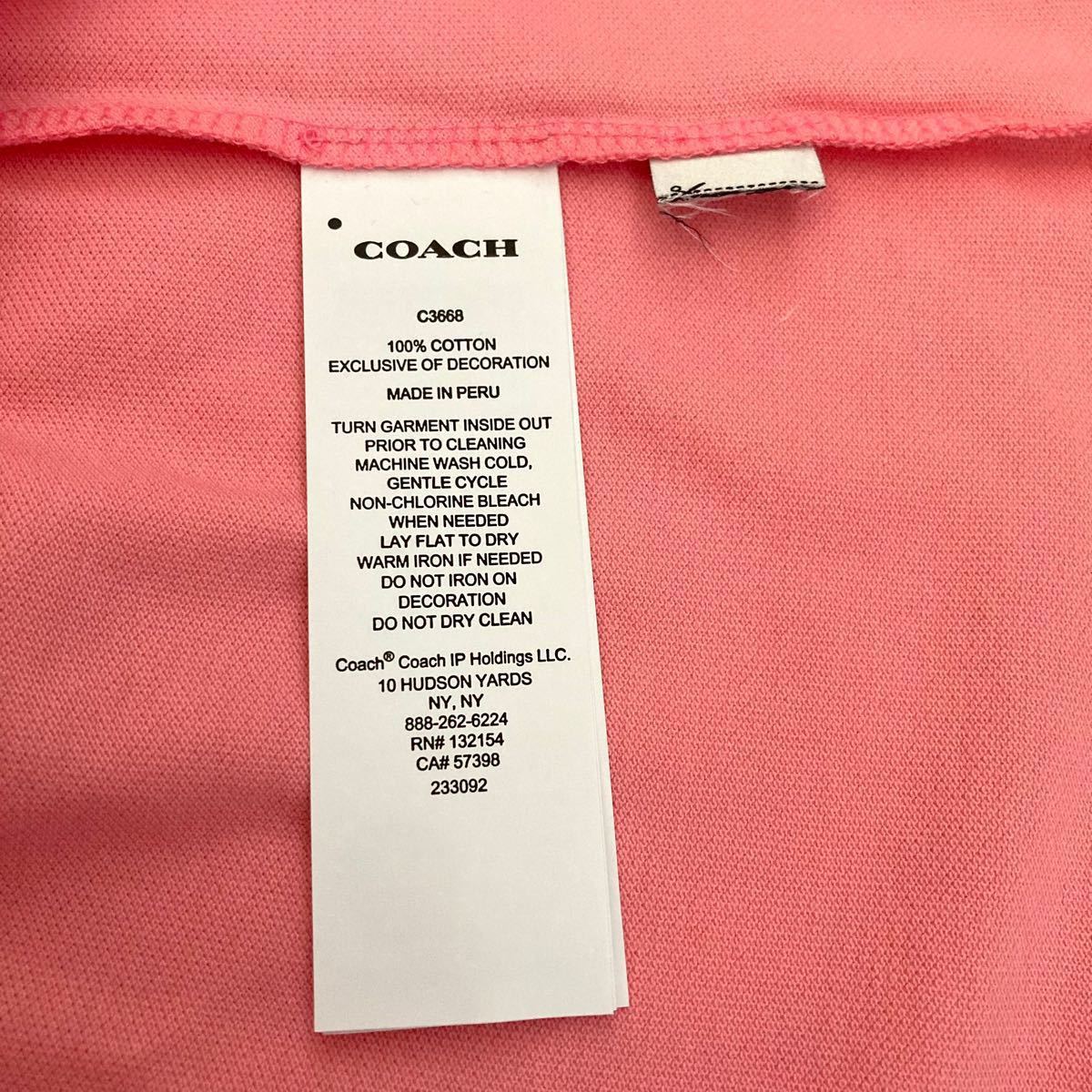 新品未使用 COACH コーチ ポロシャツ シグネチャー 半袖 ゴルフ ゴルフウェア