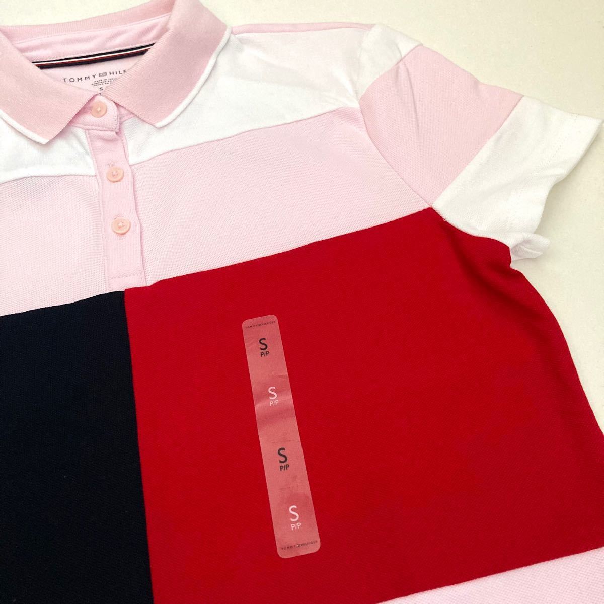 新品未使用 Tommy Hilfiger トミーヒルフィガー POLO ポロシャツ 半袖 ゴルフ ゴルフウェア カラーブロック