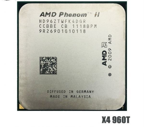 AMD Phenom II X4 960T 3GHz 3.4GHz 4x 512KB 6MB 2GHz 125W HD96ZTWFK4DGR_画像1