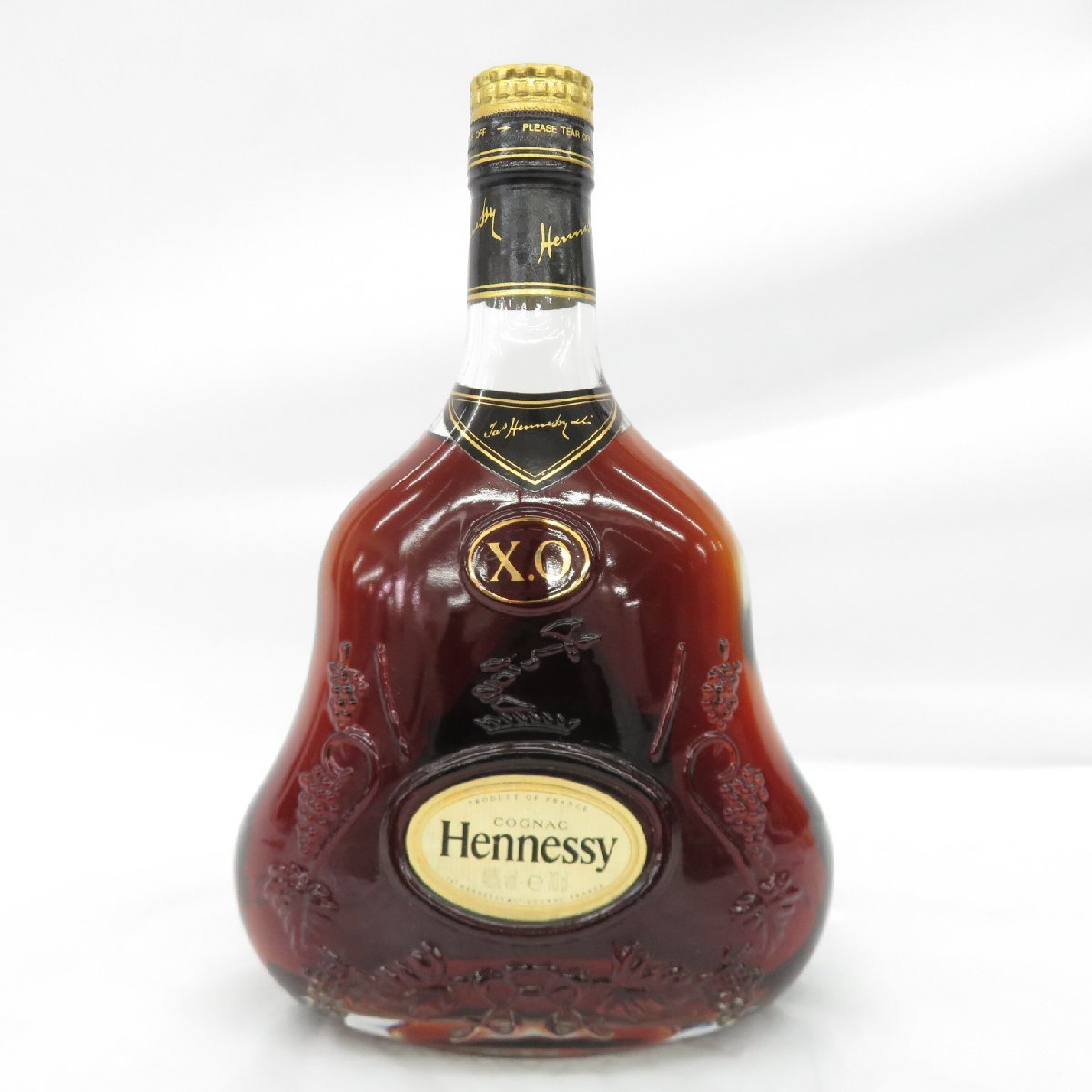 未開栓】Hennessy ヘネシー XO 金キャップ クリアボトル ブランデー