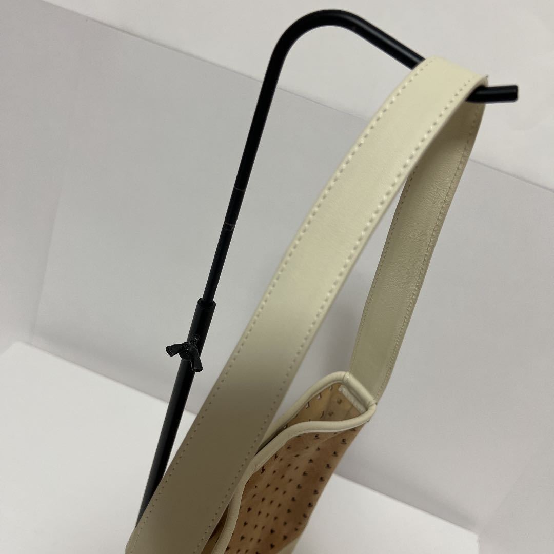 LOEWEロエベスエード ミニ ワンショルダー バッグ Lロゴパンチングベージュ 中古