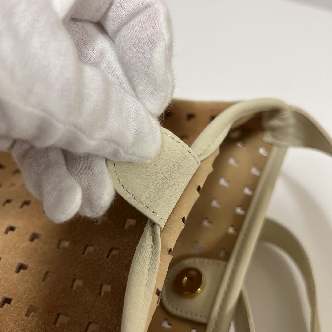 LOEWEロエベスエード ミニ ワンショルダー バッグ Lロゴパンチングベージュ 中古