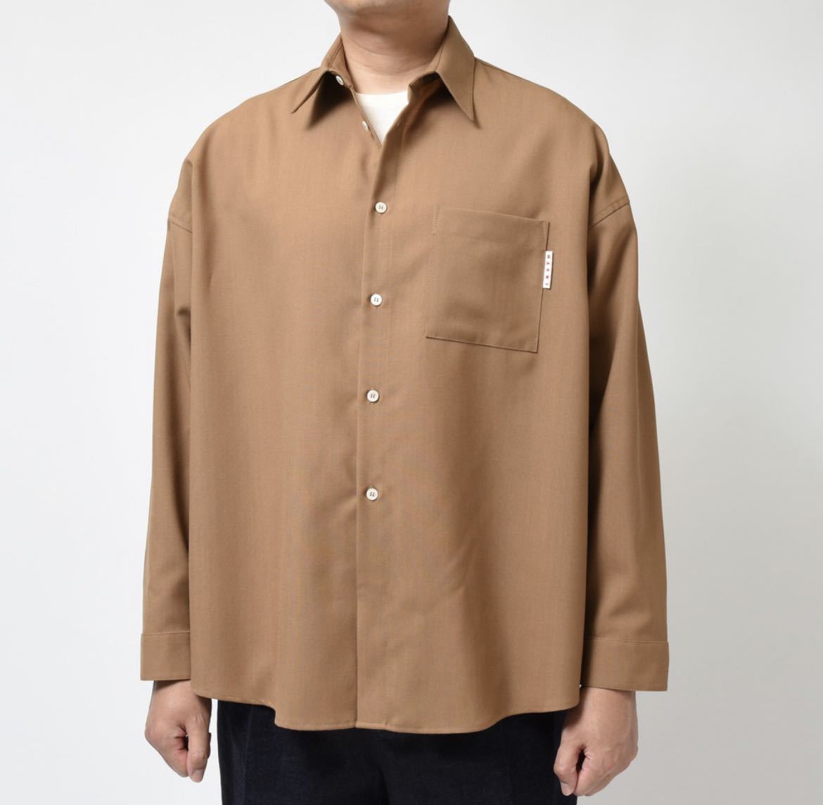 安心の関税送料込み MARNI マルニ WOOL SHIRT ウールシャツ 黒