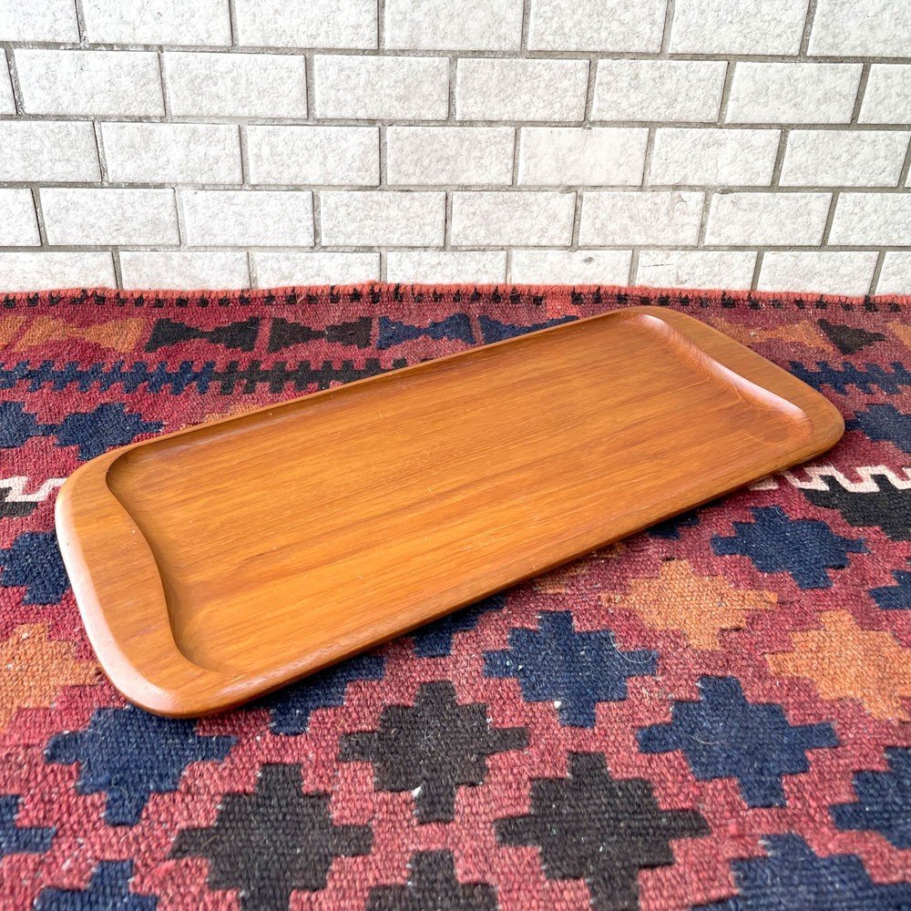 □ AKTA BANGKOK TEAK チーク材 ビンテージ トレイ スウェーデン 北欧