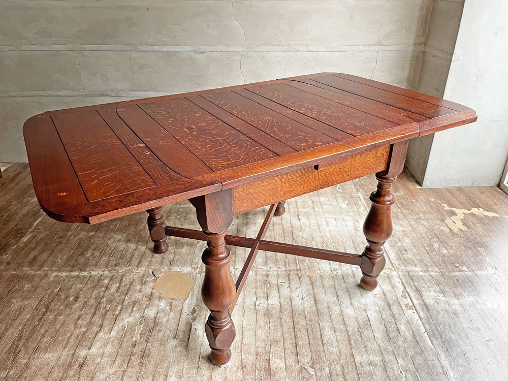 ♪UKアンティーク UK antique ドローリーフテーブル ダイニング