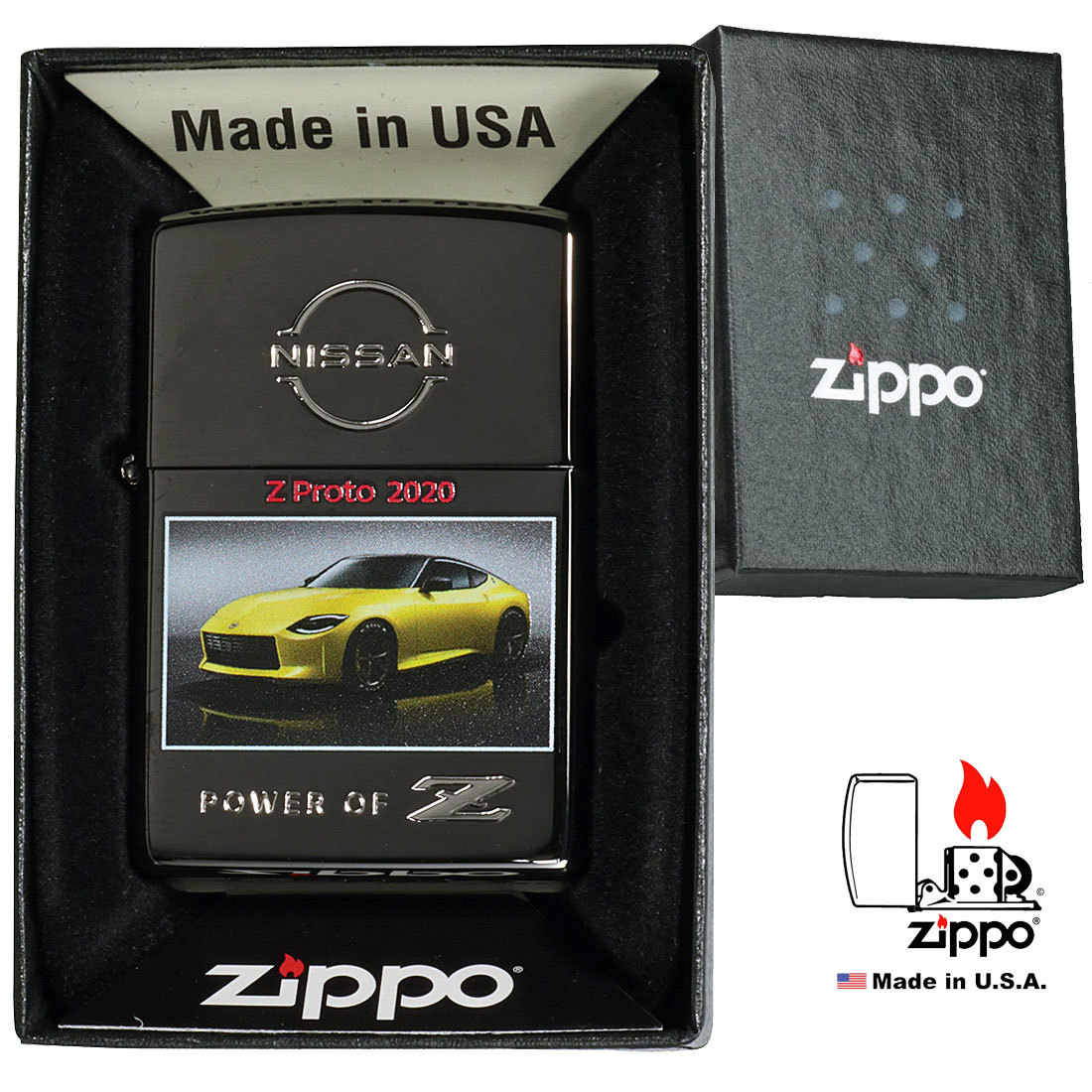 zippo NISSAN FAIRLADY Z 2020　PROTO 日産公認モデル プロトタイプ　ブラックニッケル【ネコポス_zippo(ジッポーライター)NISSA