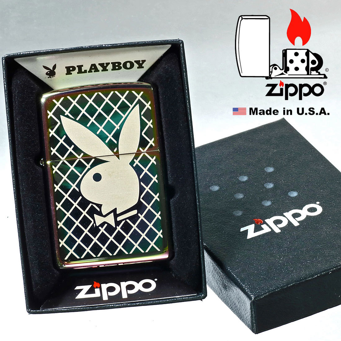 zippo(ジッポーライター)ZIPPO ジッポ Playboy Bunny Logo プレイボーイ 49344【ネコポス対応】_ZIPPO/ジッポ Playboy Bunny Logo プレイボ