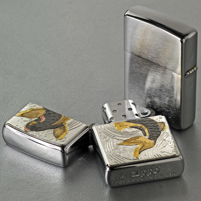 zippo(ジッポーライター) 鯉 電鋳板 大鯉 コイ 【ネコポス対応可】_画像4