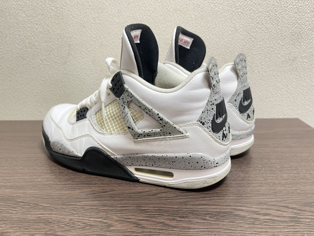 エアジョーダン4 レトロ OG ホワイトセメント US12 Nike Air Jordan 4 RETRO White Cement (2016) 30cm