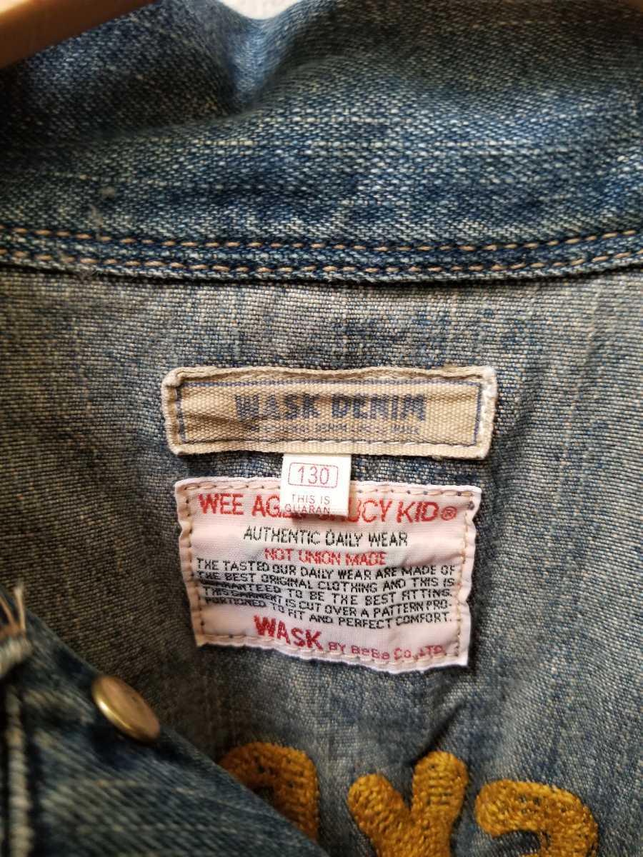 WASKdenim つなぎ 作業着 オーバーオール 中古130cm_画像3