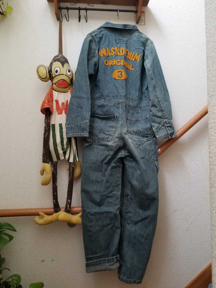 WASKdenim つなぎ 作業着 オーバーオール 中古130cm_画像1