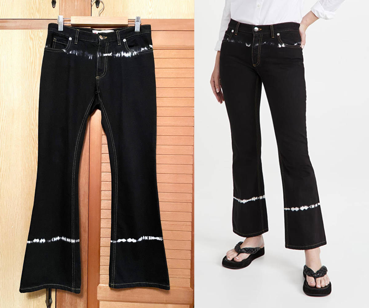【東京より発送】 ◆新品◆MARNI マルニ タイダイ プリント ジーンズ デニム パンツ ブラック(サイズ 38)_画像1