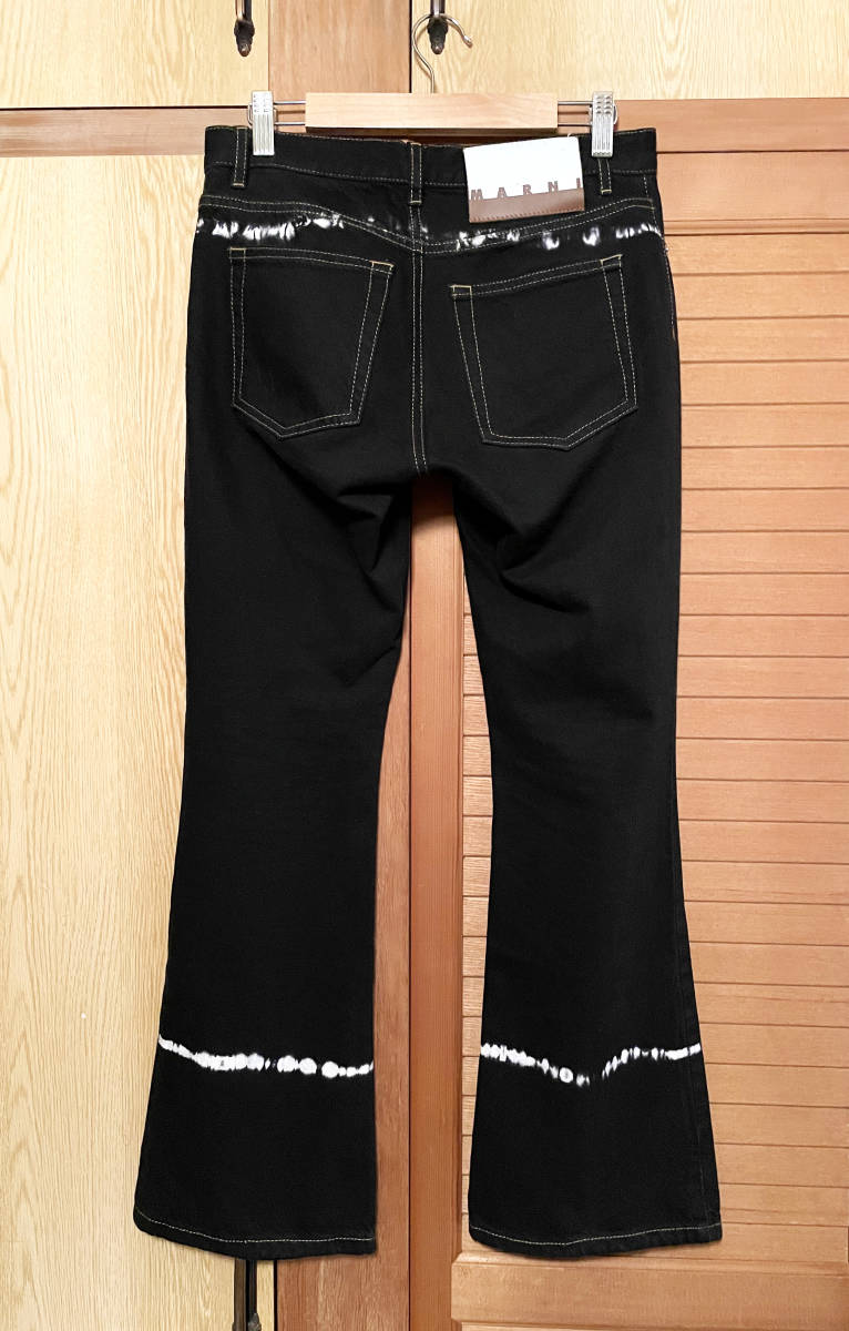 【東京より発送】 ◆新品◆MARNI マルニ タイダイ プリント ジーンズ デニム パンツ ブラック(サイズ 38)_画像2