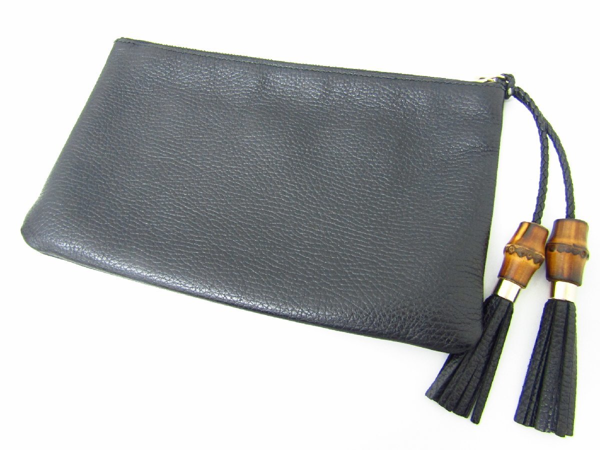 GUCCI グッチ バンブー タッセル クラッチバッグ BAG 449652 ▽SB4389
