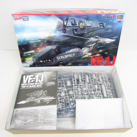  Hasegawa 1/48 VF-1J super / Strike bar drill -*SVF-41 black e Ise s~ not yet constructed goods plastic model used *TY11826