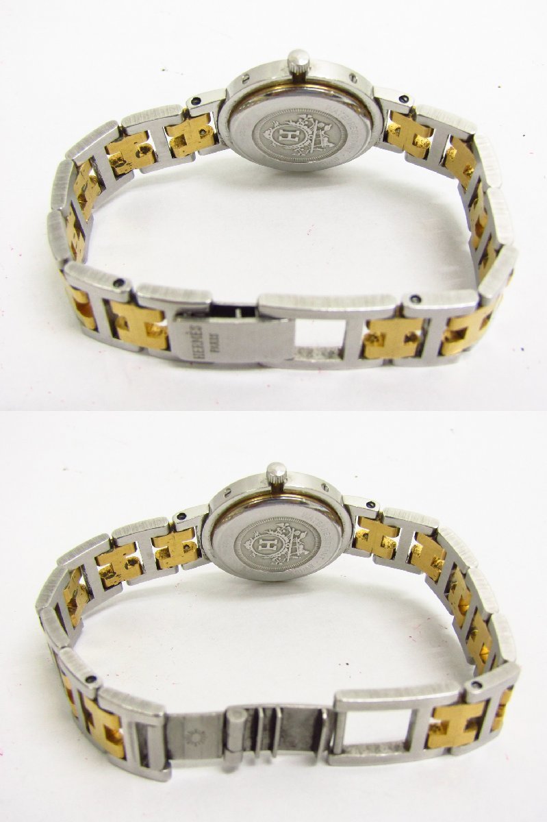HERMES エルメス レディース クリッパー コンビ QZ 腕時計 ▽SB4416