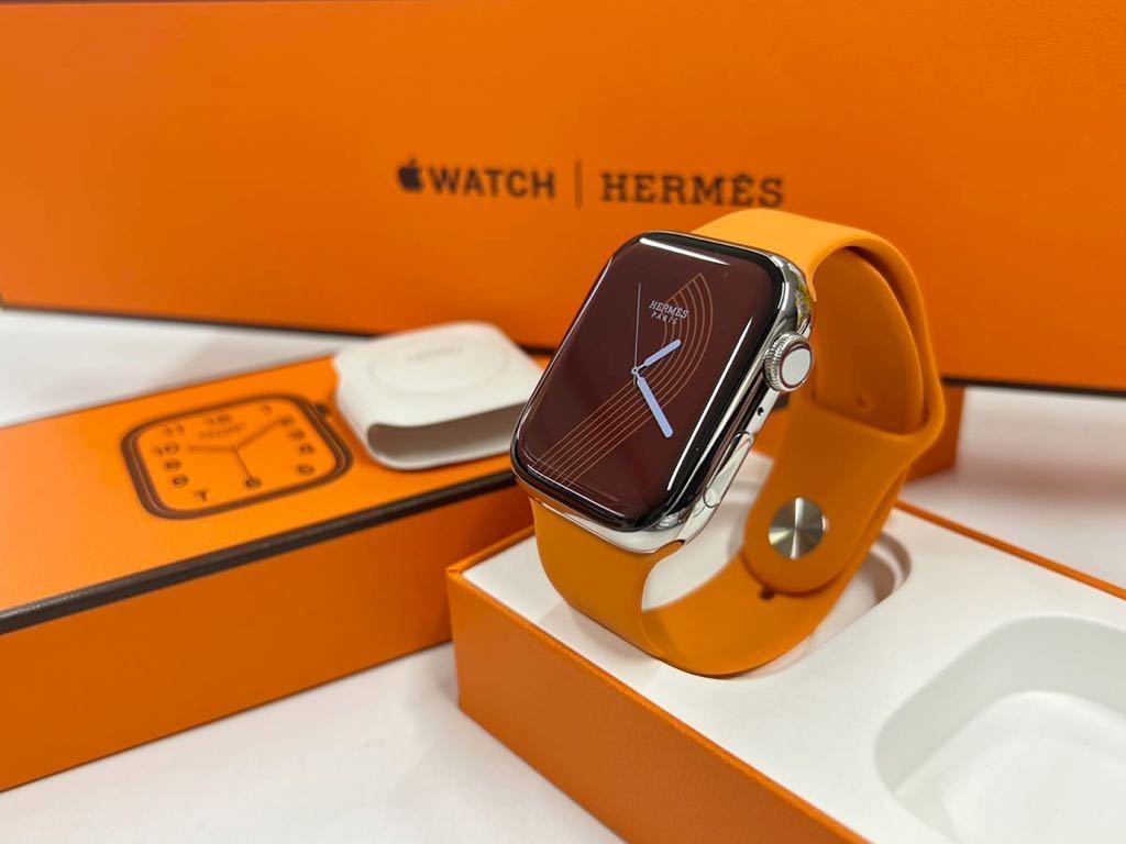業界No.1 Apple Watch Hermes 45mm series7シルバーステンレス