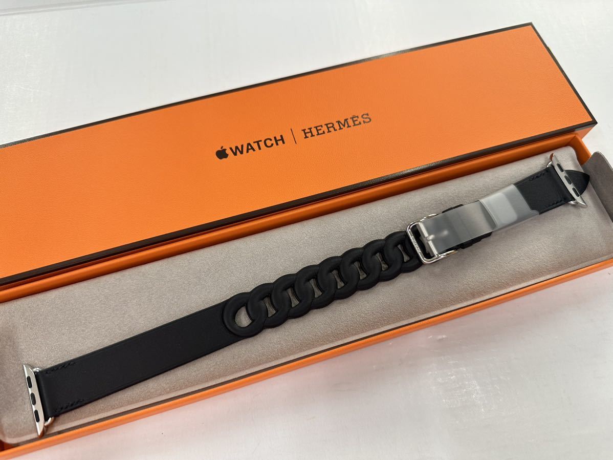 大人気廃盤色 HERMES レザーベルト Apple Watch 45mm対応-